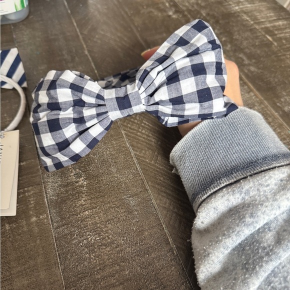 JANIE AND JACK NWT 3 Piece Headband Set O/S Nautical Checkers Yellow - Picture 2 of 10